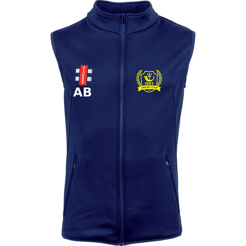 Irby Cricket Club Adult's Navy Storm Fleece Body Warmer