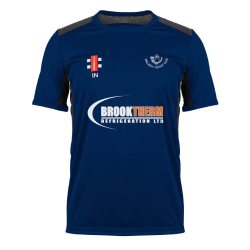 Wallasey Cricket Club Adult's Navy Pro Performance S/S Tee Shirt-Senior